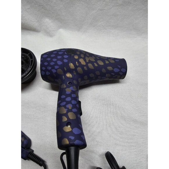 Monat Mini Travel Hair Dryer And Mini Iron Purple/Gold Cheetah Print- Travel - Picture 8 of 11